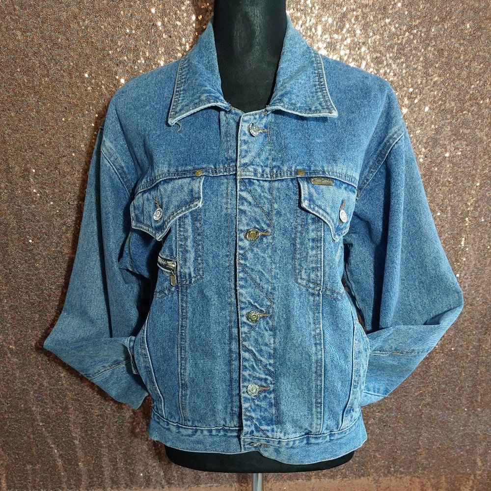 Vintage Pierre Cardin Men's/Unisex Itrlian Style Button Up Denim Jacket